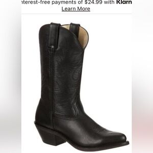 Durango Women's Black Leather Western Boot. Size 8